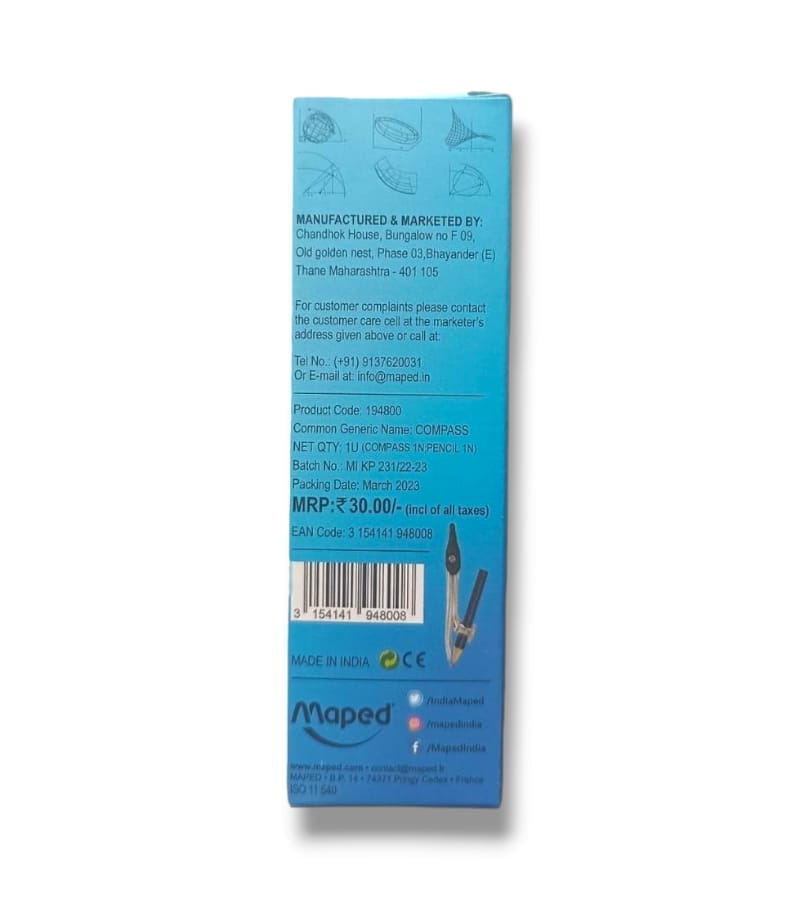 Maped Essential Compass With Pencil, 2 Items in 1 Pack view 4